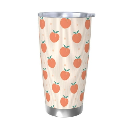 

Matuu Orange Peach for 20oz Durable Thermal Cups Keep Drinks Cold and Hot Insulated Car Mug with Lid-Without Straw