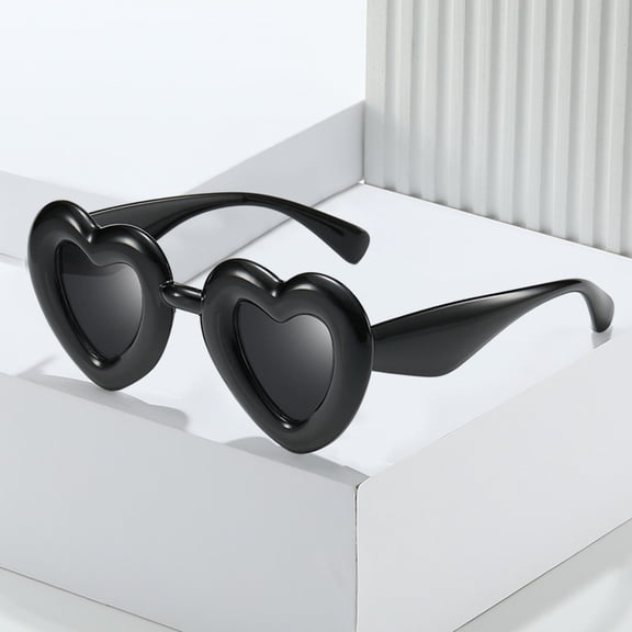Black Peach Heart Sunglasses Sunglasses Womens Trendy Sunglasses for Women Plastic Sports Style UV400 Protection Running Sun Glasses Vintage Trendy Shades One Size