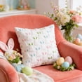 thumbnail image 4 of Easter Bunny Pillow Cases and Embroidered Pillow Covers, Decorative Easter Decor for Sofa and Bedroom, High-End Floral Cushion Shells for Living Room, Multiple Styles, 1-Pack, 4 of 6