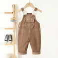 thumbnail image 2 of REDARER Boys Corduroy Overalls Dungarees for Kids Soft and Overall Pants with Adjustable Straps for and Casual Wear Durable and Childrens Overalls,Size:6-12 Months, 2 of 7