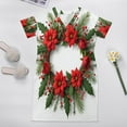 thumbnail image 5 of Christmas Wreath Red Floral Arrangement Loose Pocket Dress Dresses Summer Summer Dresses for Women, 5 of 9