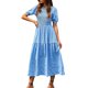 thumbnail image 1 of Vestido largo sin mangas y fluido con lazo en la cintura para mujer - Vestido informal de verano para vacaciones/citas nocturnas - Ligero, lavable a máquina, 1 of 5