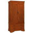 thumbnail image 2 of Glory Furniture Louis Phillipe 2 Drawers Bedroom Armoire in Oak, 2 of 3