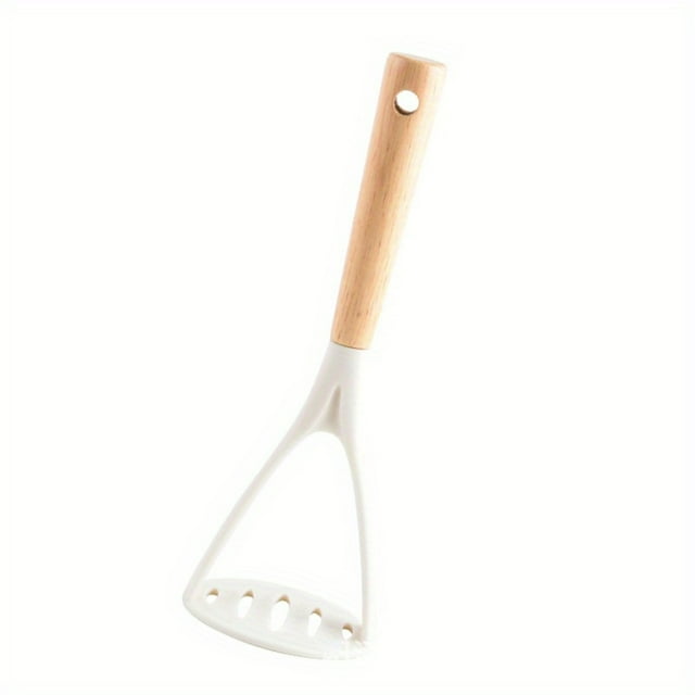Garlic Crusher Tool 2 In 1 Wooden Potato Masher & Garlic Heat Kitchen Gadget For Easy Mashing And Stainless Steel Garlic Mincer