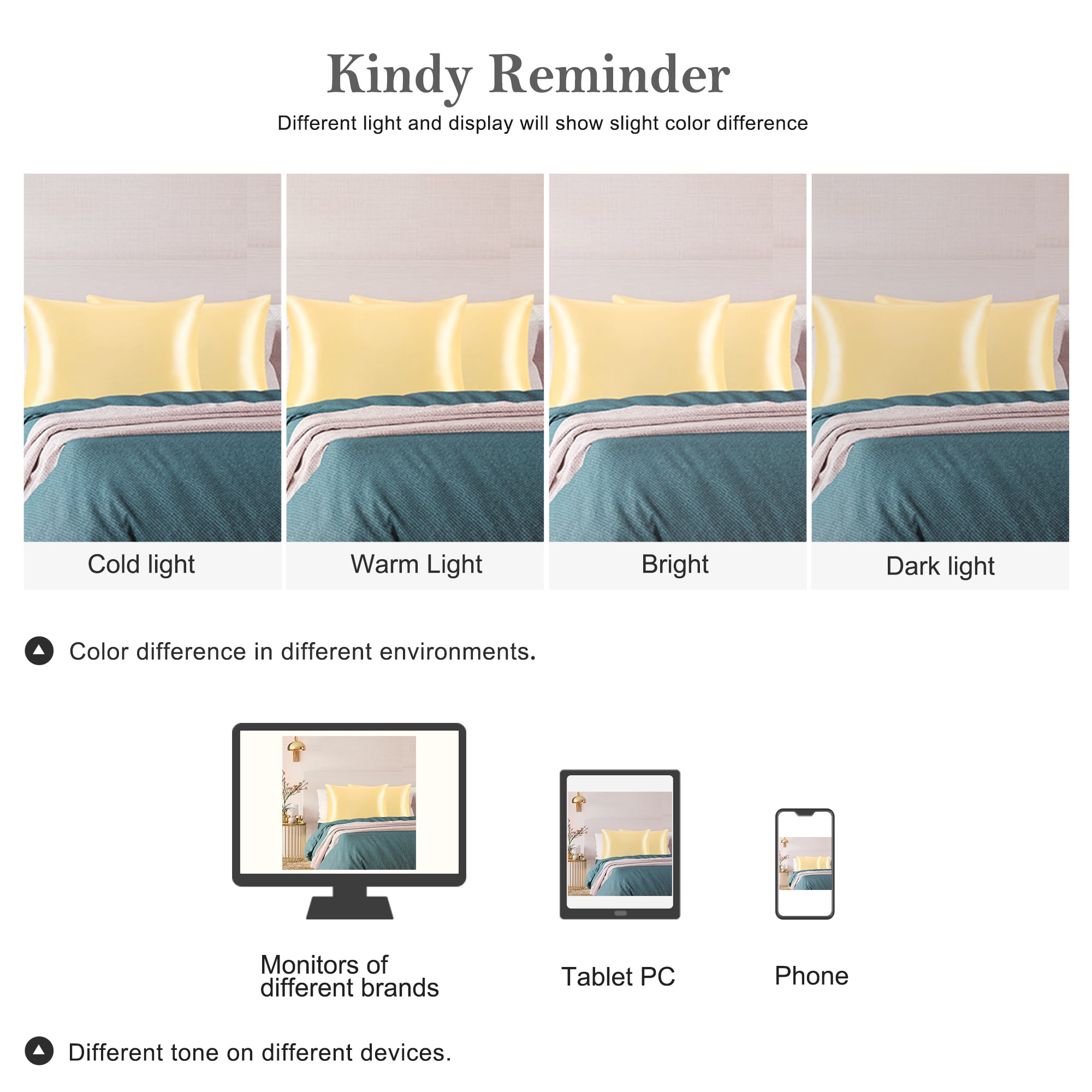 Unique Bargains Durable Soft Zippered Closure Set of 2 Satin Pillowcase Gold Standard(20"x26")