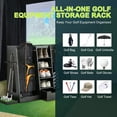 thumbnail image 6 of Golf Club Sets 55.5''x16''x37''(LxWxH) Wooden Golf Bag Organizer and Storage Rack, High Quality Wooden 2 Golf Bag Rack with Drawers, Easy to Assemble Golf Club Holder/Stand with Club Holders on Side,, 6 of 13