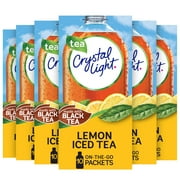 Crystal Light Lemon Iced Tea Naturally Flavored Powdered Drink Mix, 60 ct Multipack, 6 Boxes of 10 ct On-the-Go-Packets
