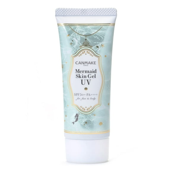 Protector solar CANMAKE, gel para piel de sirena, 40 ml, con gel de limpieza facial C01 Cica*Mint