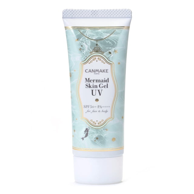 Protector solar CANMAKE, gel para piel de sirena, 40 ml, con gel de limpieza facial C01 Cica*Mint