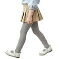thumbnail image 3 of Pretxorve Kids Girls Stretchy Yoga Leggings Tights Solid Knit Bow Dance Casual Daily Wear Pants Sizes 2-7Y, 3 of 5