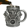 thumbnail image 2 of Personalized Engines Stainless Steel Mug, Car Engine Design Coffee Mug for Car Enthusiasts and Fan V8, 2 of 7