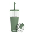 thumbnail image 2 of ASOBU Marina See-Through Triton Tumbler with Flexible Straw (Green), ICT400G, 2 of 3