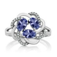 thumbnail image 2 of Gem Stone King 925 Sterling Silver Blue Tanzanite Ring for Women (1.72 Cttw, Oval 6X4MM, Gemstone December Birthstone, Available in Size 5, 6, 7, 8, 9), 2 of 4