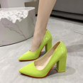 thumbnail image 4 of Amzcrzy Zapatos de mujer,Zapatos de mujer,Zapatillas de mujer, Zapatos de tacón alto con punta puntiaguda y tacón grueso para mujer, informales, multicolores Sandalias Mujer Zapatillas De Casa, 4 of 5
