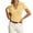 hwj# Yellow242, variant on Women'S Fashionable Casual Blouse Slim Fit Ribbed Short Sleeve V-Neck Lapel Collar Solid Color Tight Fitted Summer Breathable Stylish Comfortable T Shirt Cozy Pullover Top,Pink,M