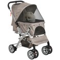 thumbnail image 1 of PawHut 4 Wheels Pet Stroller w/ Reversible Handle, Foldable Travel Carriage, 1 of 10
