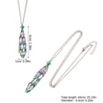 thumbnail image 2 of Shisuyan Collier Porte-Pierre en Cristal Pendentif Cage en Acier Inoxydable, 2 of 8