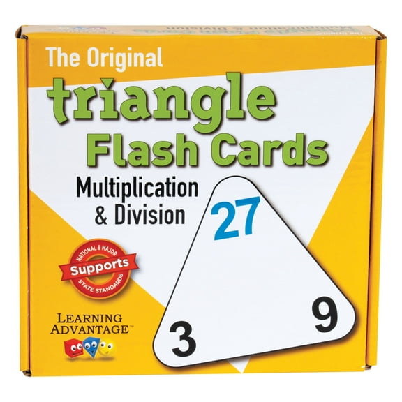 Learning Advantage The Original Triangle Flash Cards - Multiplication & Division - Set of 20
