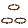 thumbnail image 4 of Minnieouse Tiger Eye Bracelet Wear-resistant Natural Stone Elastic Round Bracelets Bead Energy Rope Jewelry for Women Type1, 4 of 6