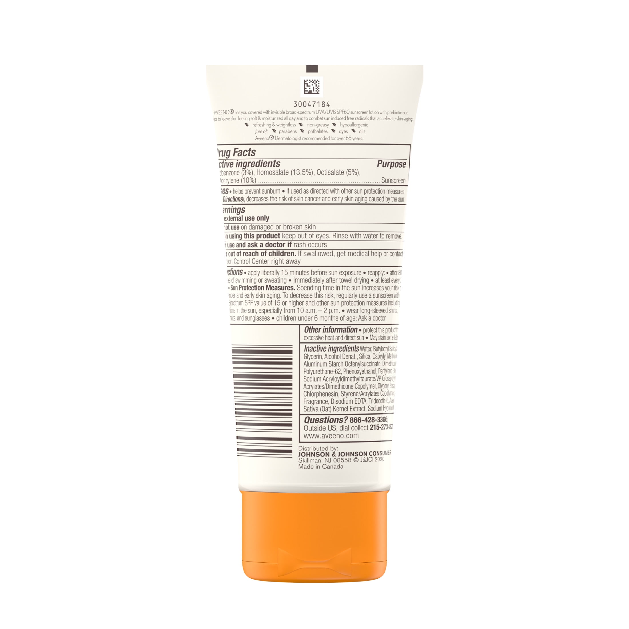 Aveeno Protect + Hydrate Body Sunscreen Lotion with SPF 60, 3.0 fl. oz