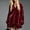 Wine Red, variant on Morttic Women's Elegant Solid Color Short Dress – Collared Long Puff Sleeve Loose Ruffle Hem Spring Fall Going Out Dress White,S
