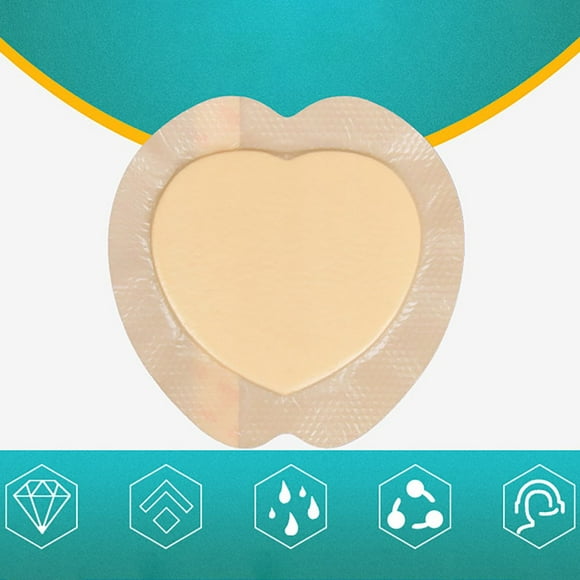 MesaSe Silicone Foam Dressing With Border For Ulcer Pressure Ulcer Butt Bed Sore Removal High Absorbency Painless Removal High Absorbency Bedsore Wound Bandage