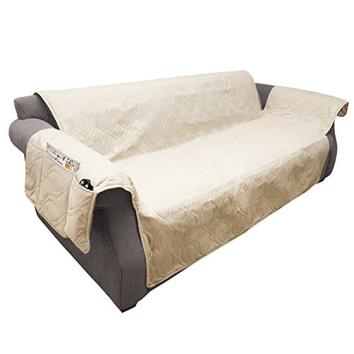 PETMAKER Furniture Cover for Couch/Sofa, Non-Slip, Stain Resistant, Great for Dogs, Pets, and Kids - Tan