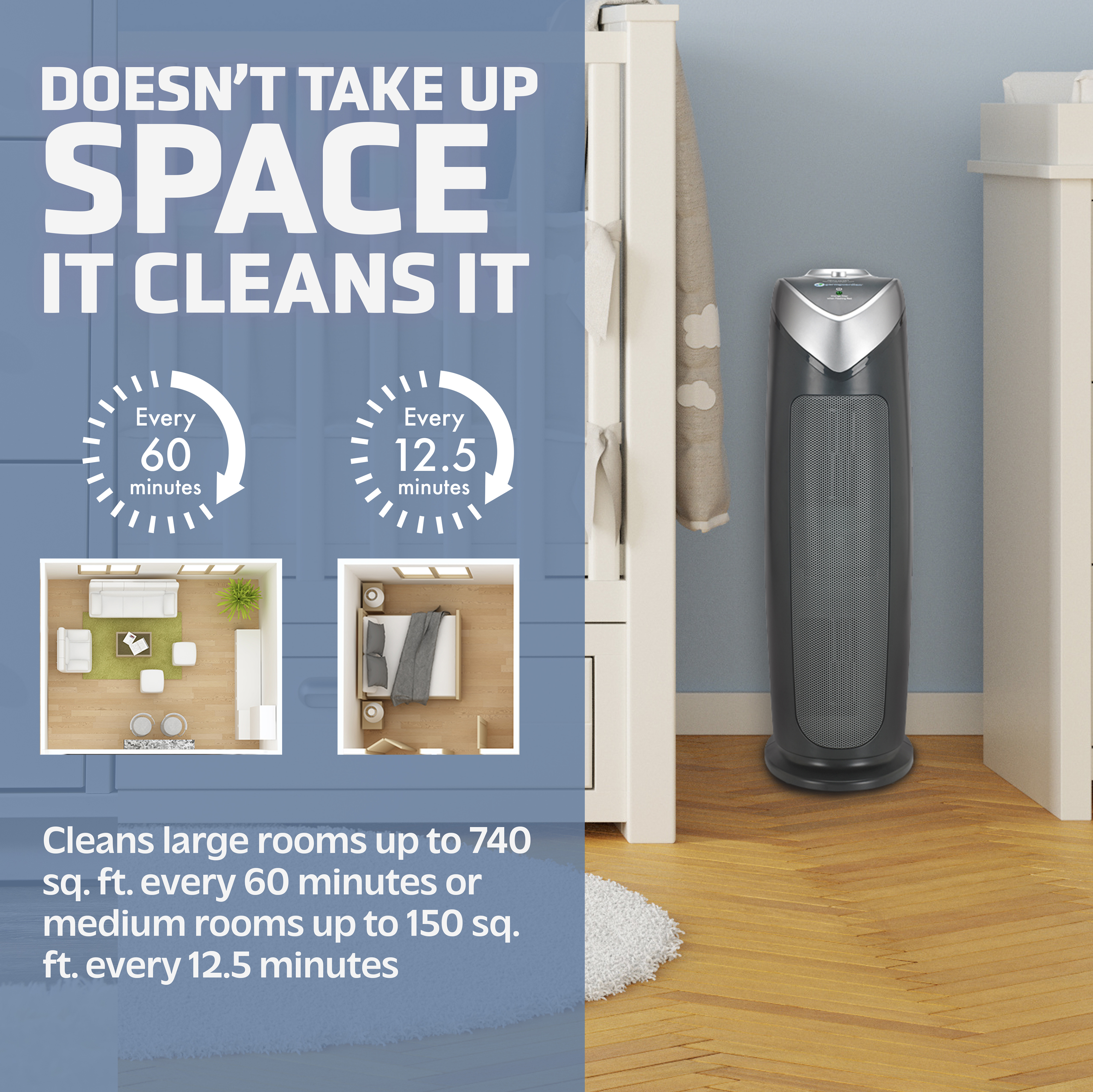 GermGuardian 743 Sq Ft Tower Air Purifier photo 3