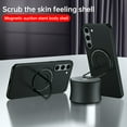thumbnail image 4 of Decase Invisible Magnetic Stand Case for Samsung Galaxy S23 Ultra [Compatible with Magsafe] [Hidden Bracket Ring Kickstand] Hybrid Matte Phone Case Military Grade Shockproof Protective Cover, Black, 4 of 9