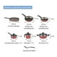 thumbnail image 3 of Batería de Cocina de aluminio Cinsa, Magnifica 10 Piezas Rojo Metálico, 3 of 9