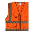 thumbnail image 4 of ALEKO Safety Vest XX Large Size with Pockets Class 2 ANSI/ISEA Compliant Orange, 4 of 6