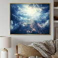 thumbnail image 2 of Designart "Ethereal Storm Sky's Dramatic Dance" Extra Large Landscapes Framed Wall Art - Traditional Blue Sky Bedroom Framed Canvas Wall Art, 2 of 7