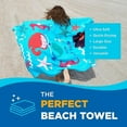 thumbnail image 2 of Ben Kaufman Printed Towel Set - Soft & Luxurious Printed Beach Towel with a Cool Design - Oversized Cotton Towel for Pool & Beach - Lightweight Towel for Swimming - Mermaid, 2 Pack, 2 of 6