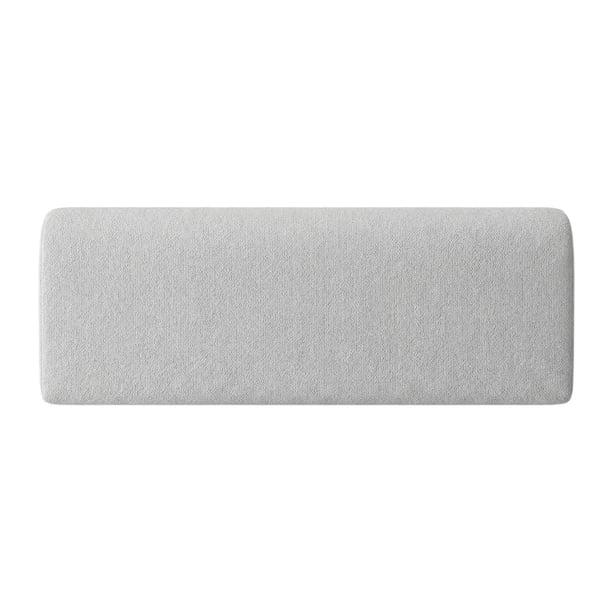 Cojín de cabecera de esponja suave con soporte para almohada individual, ideal para dormitorios y oficinas. Gris claro
