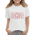 thumbnail image 4 of PIGOGI Children's Short Sleeve Maple Leaf TShirt Soft Breathable Loose Fit Crewneck Casual Top for 3-10 Years, 4 of 6