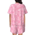 thumbnail image 3 of Lsque Breast Cancer Awareness Women's Short-Sleeved Pajama Set - 2 Piece Soft and Lightweight Sleepwear Set-, 3 of 9