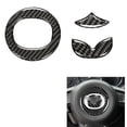 thumbnail image 4 of Car Steering Wheel Logo Stickers Trim Carbon Fiber Interior Accessories For -5 2017 2018 2019 2020, 4 of 5