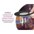 thumbnail image 3 of Drink Tops Ventilated Outdoor Drink Covers - Gently Suction to Glasses - Keep Bugs Out  - 4 Pack, Black and Grey, 3 of 7