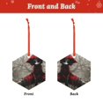 thumbnail image 2 of Rocae Dark Red Hooded Girl for Acrylic Christmas Pendant Ornament for Festive Decor Hanging Pendant,Perfect for Home and Office-Hexagon, 2 of 7