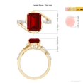 thumbnail image 5 of ANGARA Vintage Inspired Lab Grown 4 Ct Ruby Bypass Shank Engagement Ring for Women in 14K Yellow Gold (Size-10x8mm) | July Birthstone, Anniversary, Jewelry Gift for Women | Lab-Grown Ruby Ring, 5 of 7