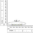 thumbnail image 5 of Gem Stone King 925 Sterling Silver Lab Grown Diamond and Green Peridot Bracelet for Women | 2.78 Cttw | Gemstone April Birthstone | Round 5MM, 5 of 5