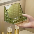 thumbnail image 6 of Hyknon Makeup Organizer for Vanity Plastic Crystal Skincare Organizer Box Green Bathroom Cosmetic Display Cases for Dresser Bedroom Countertop, 6 of 7