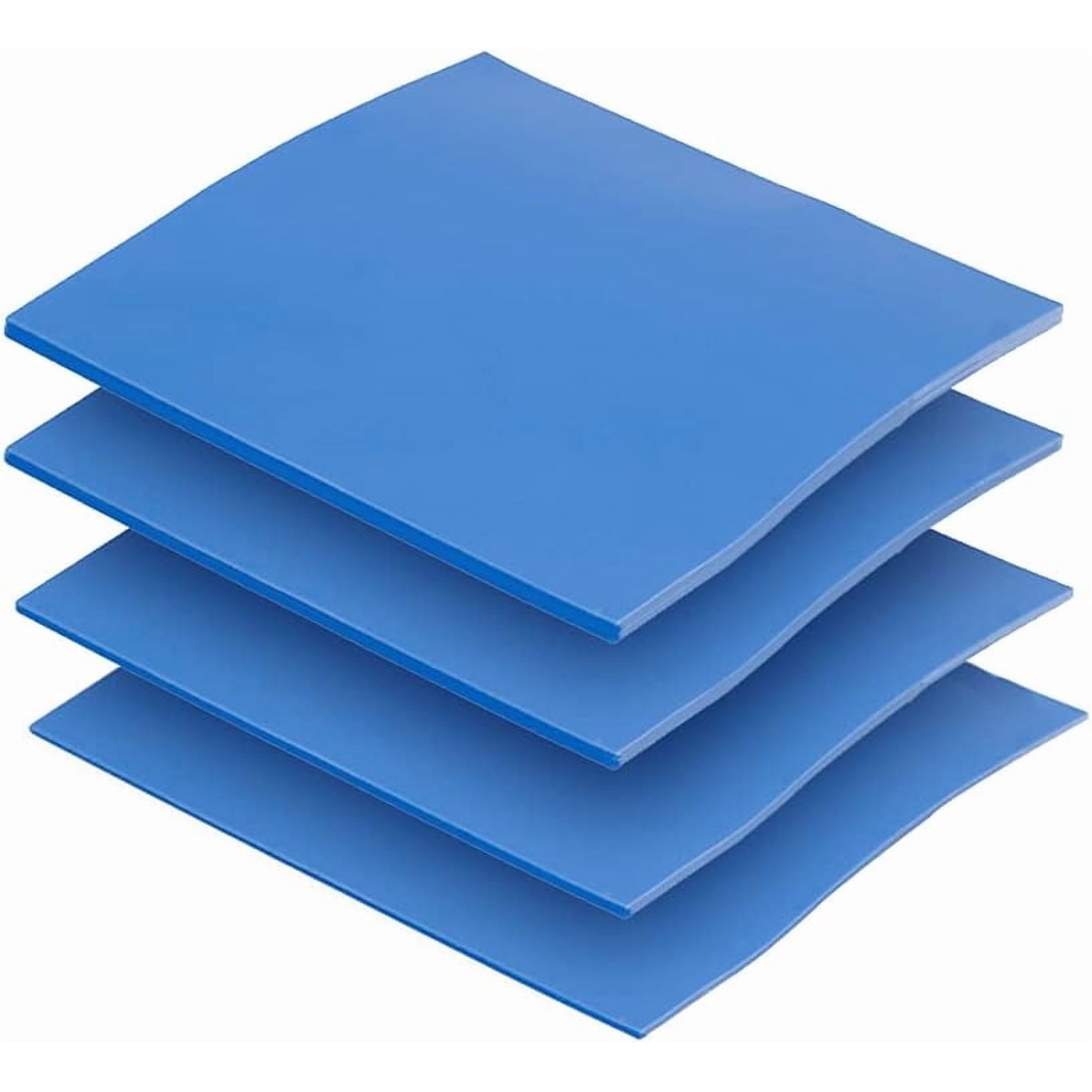OWLTREE 4 Pack Thermal Pad,100x100mm 0.5mm 1mm 1.5mm 2mm Highly Efficient Thermal Conductivity 6.0 W/mK,Heat Resistant Silicone Thermal Pads for Laptop Heatsink CPU GPU SSD IC LED Cooler