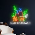 thumbnail image 2 of Handmadetneonsign Soap And Shower Led Sign, Soap And Shower Neon Light, Bathroom Sign, Home Decor, 2 of 5