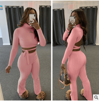 two piece tie up set