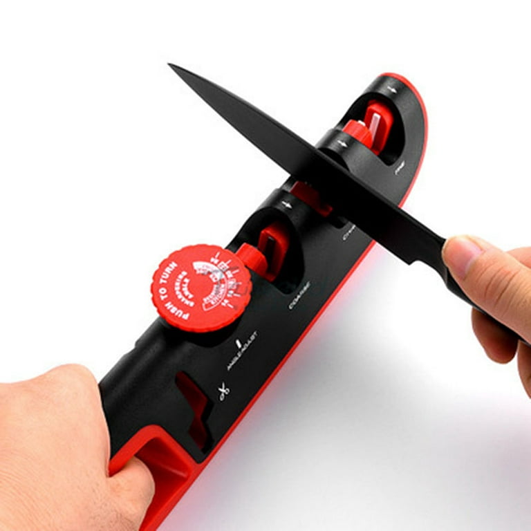 Knife Sharpener Angle Adjustable 4 Stages Scissors Sharpening