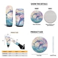 thumbnail image 6 of Yuyamidu Dolphin Car Seat Cover for Women Rainbow Car Carpet Mats Steering Wheel Cover Seatbelt Pads Handbrake Cover Gear Shift Knob Cover Coasters, 15pcs, 6 of 6