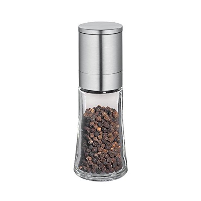 Cilio Bari Glass and Stainless Steel Spice and Pepper Mill, 5.5-Inch