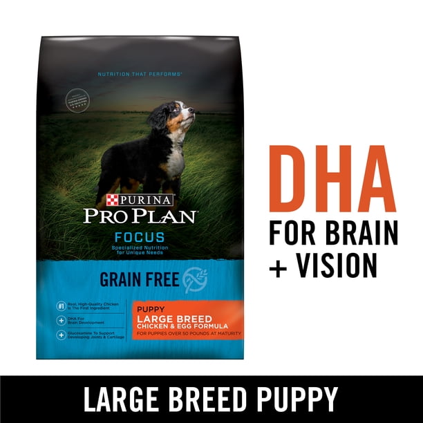 Purina Pro Plan Grain Free Large Breed Dry Puppy Food, FOCUS Chicken
