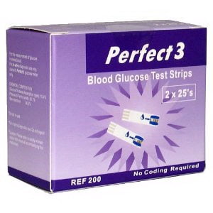 Perfect 3 test strip (50 count) part no. dia-3888